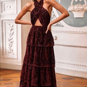 NWT Alamour The Label - Camilla Dress in Burgundy; Size: XS (US 2 / UK 6 / EU 34